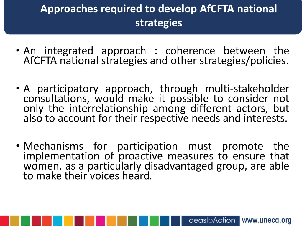 approaches required to develop afcfta national