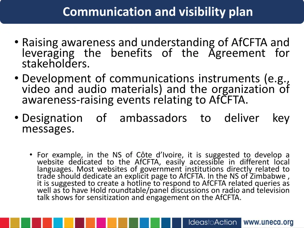 communication and visibility plan