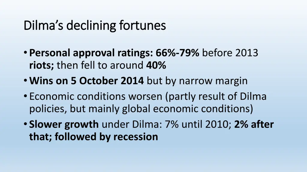 dilma s declining fortunes dilma s declining