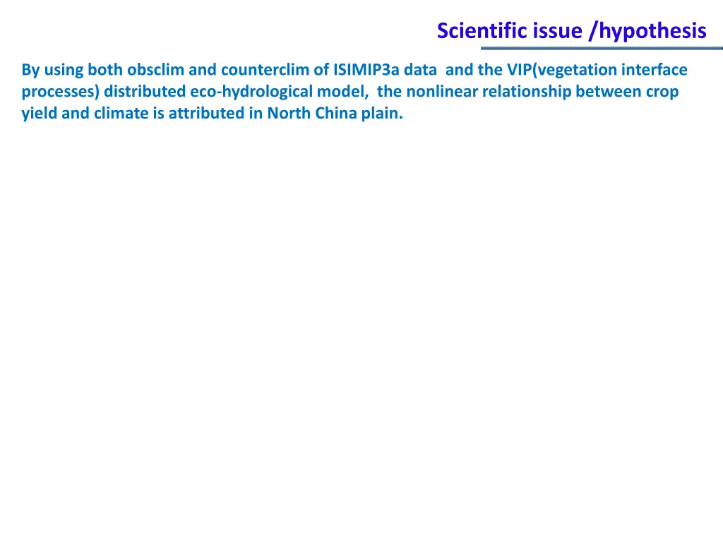 scientific issue hypothesis