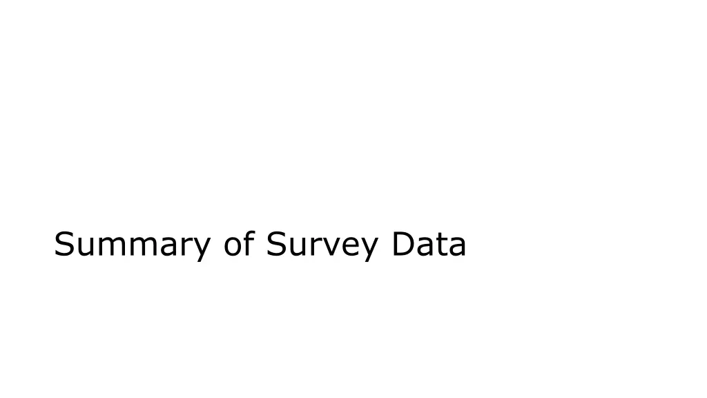 summary of survey data