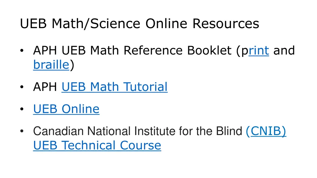 ueb math science online resources