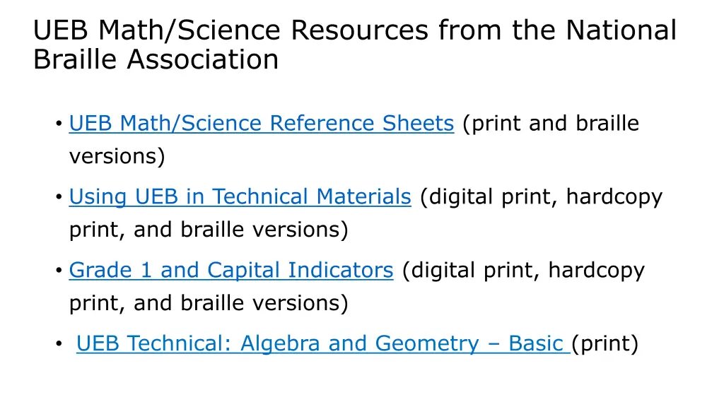 ueb math science resources from the national