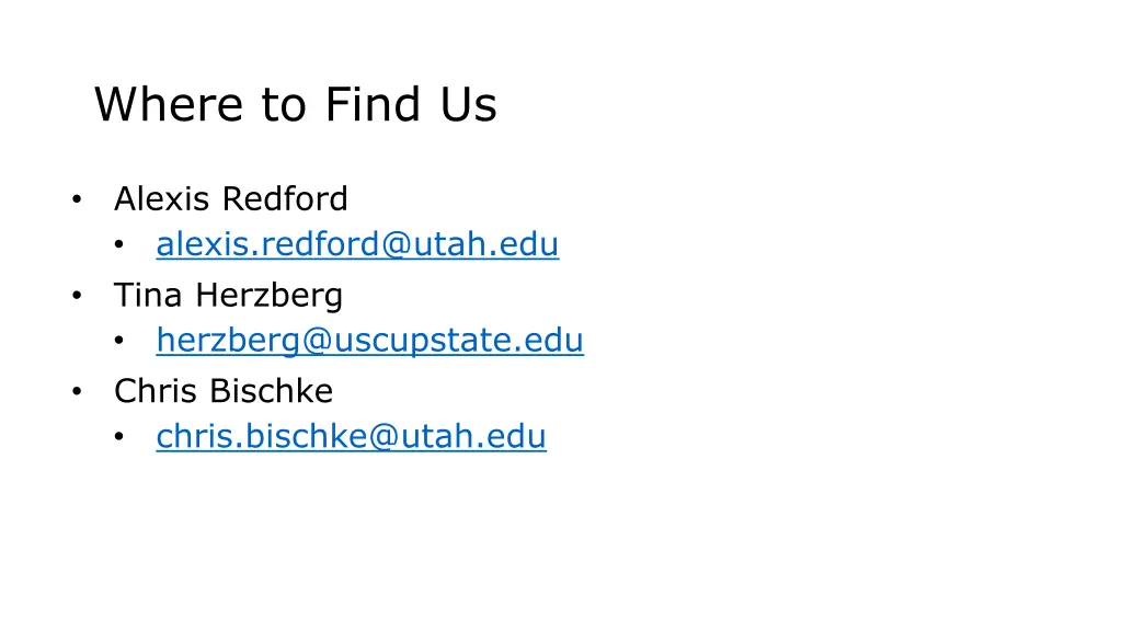 where to find us