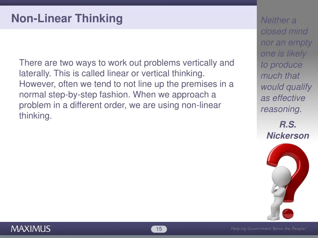 non linear thinking