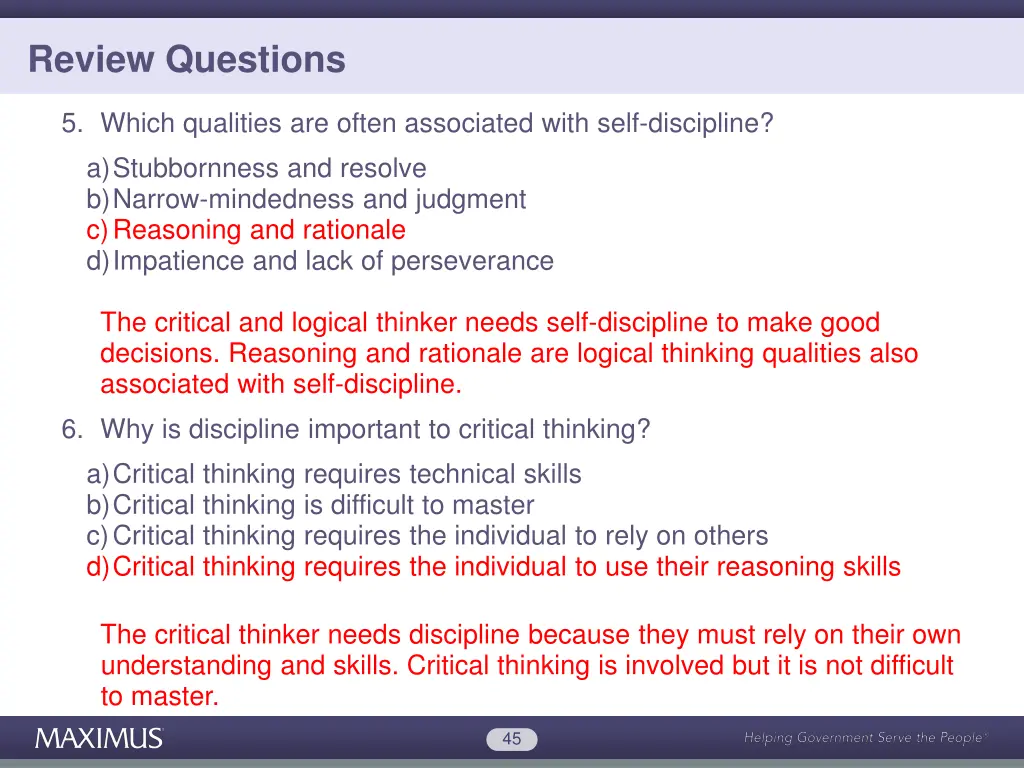 review questions 17