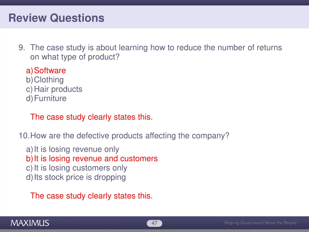 review questions 19
