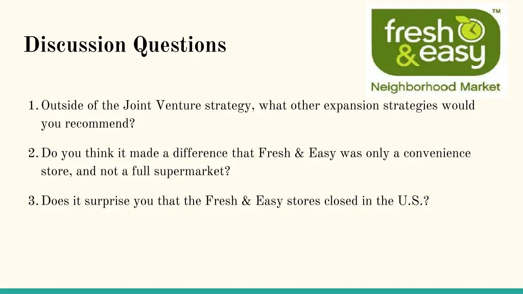 discussion questions