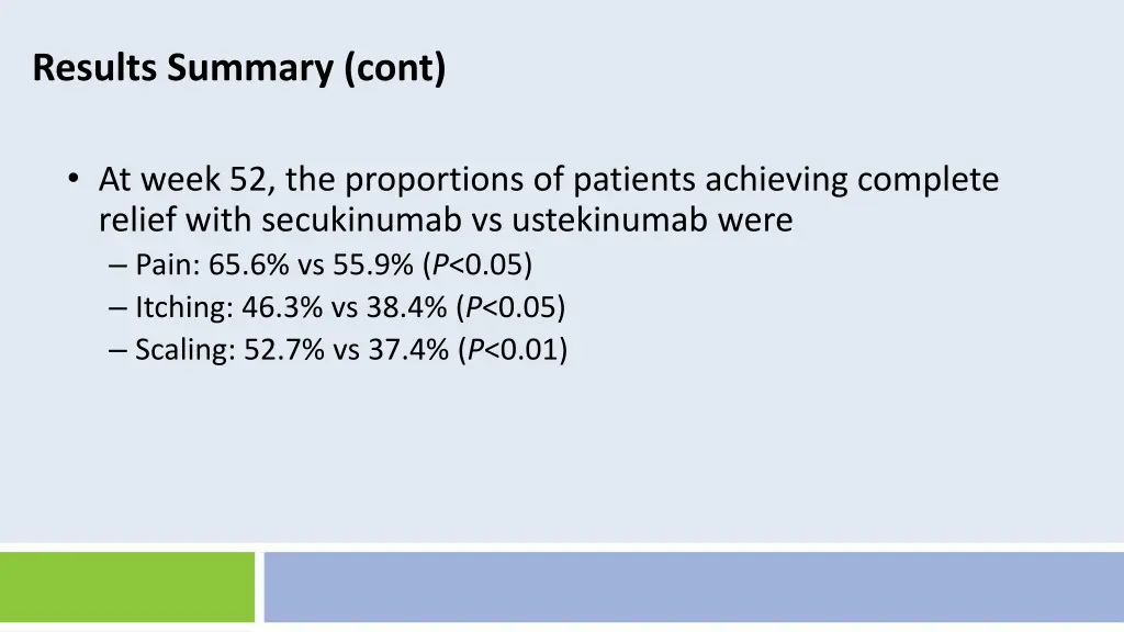 results summary cont 9