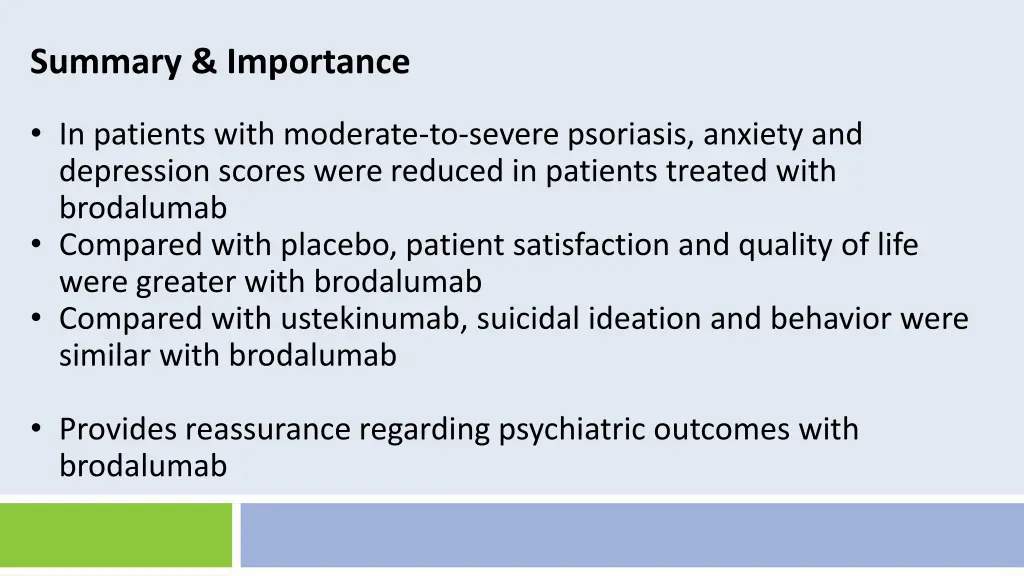 summary importance 2