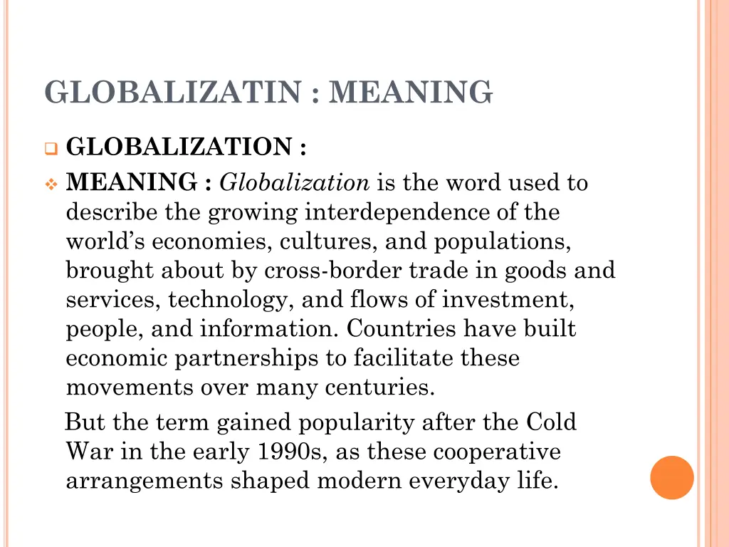globalizatin meaning