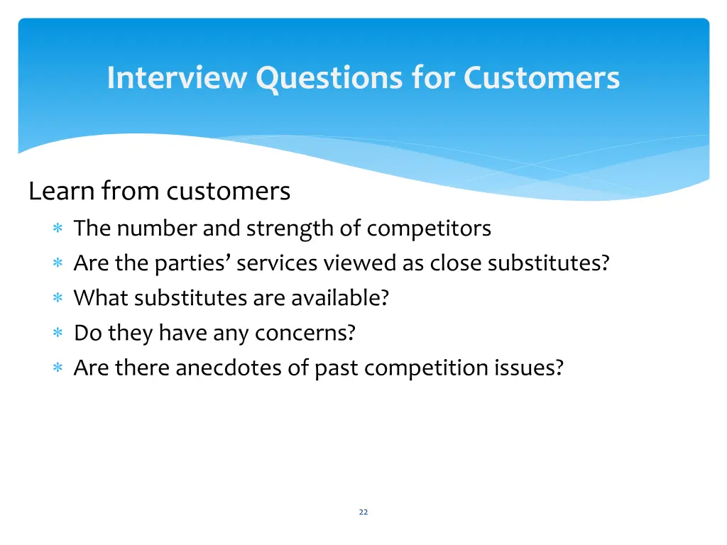 interview questions for customers