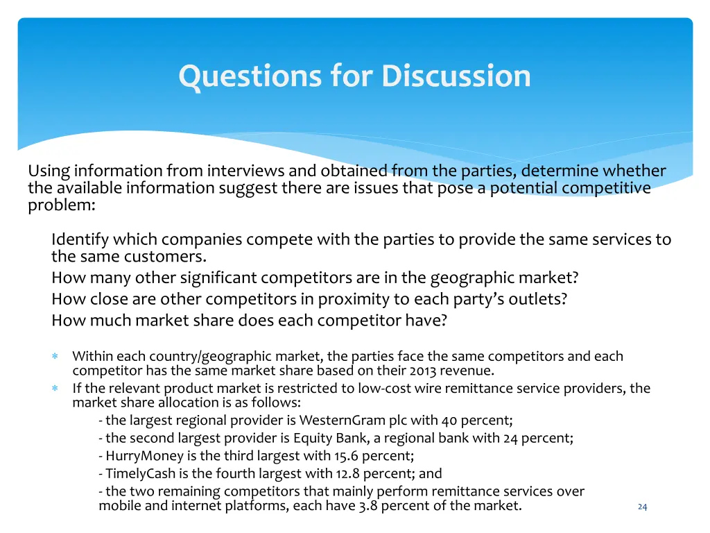questions for discussion 1