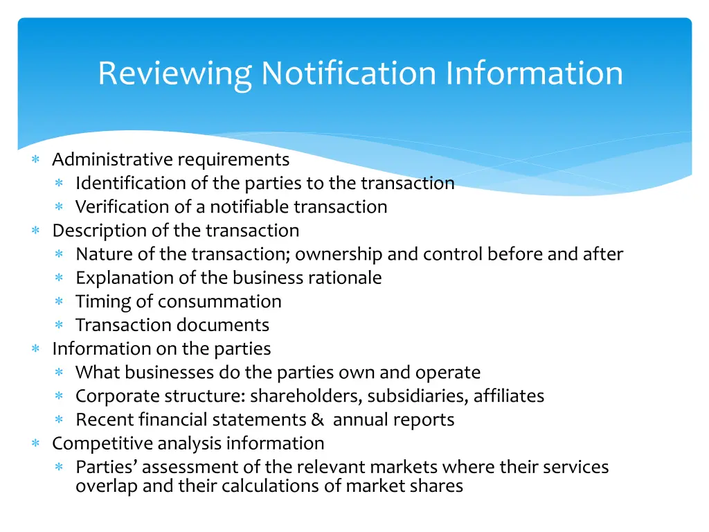reviewing notification information