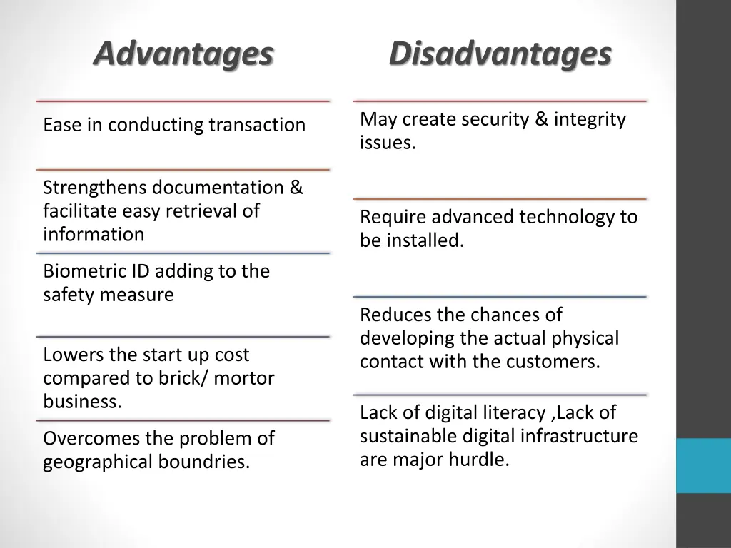advantages