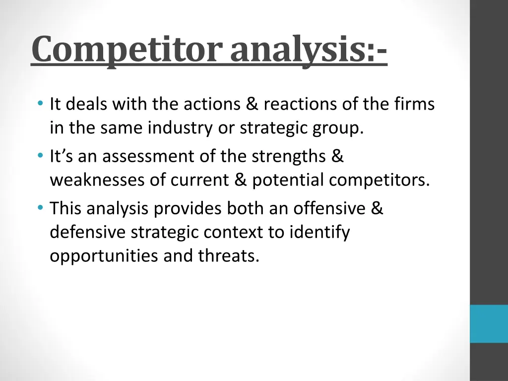 competitor analysis