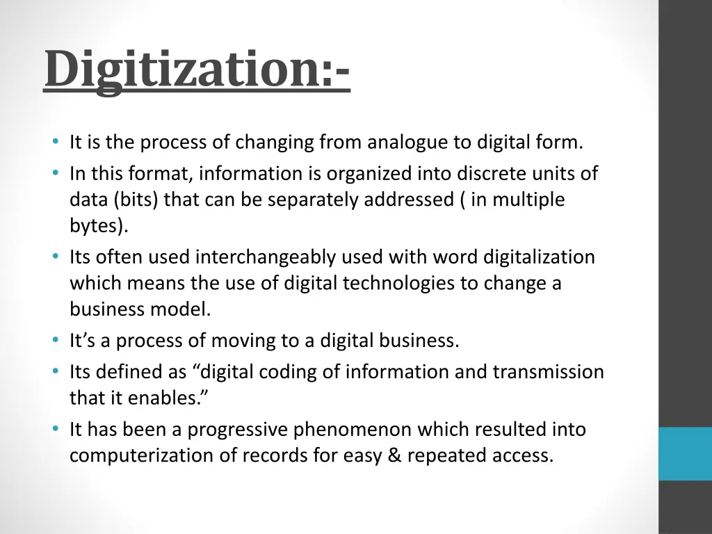 digitization