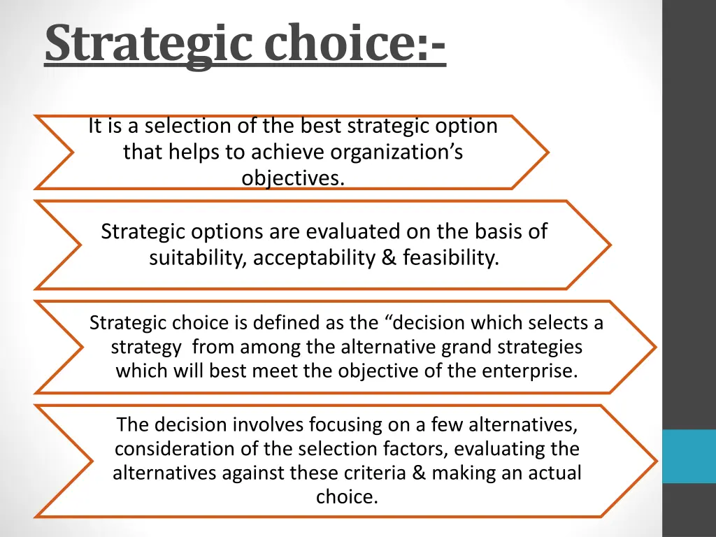 strategic choice
