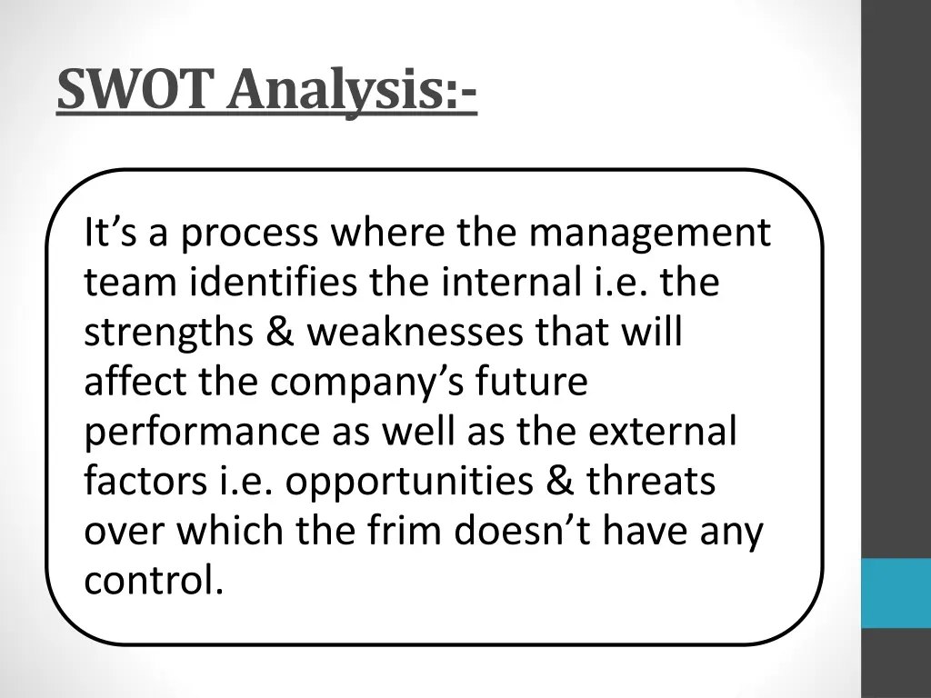 swot analysis