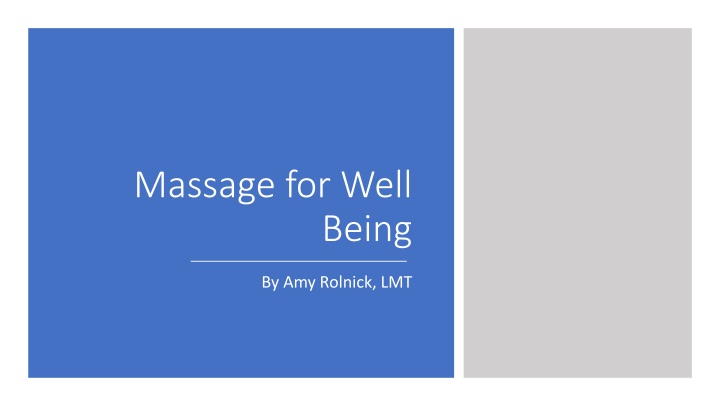 massage for well