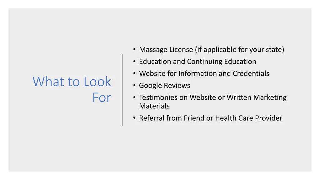 massage license if applicable for your state