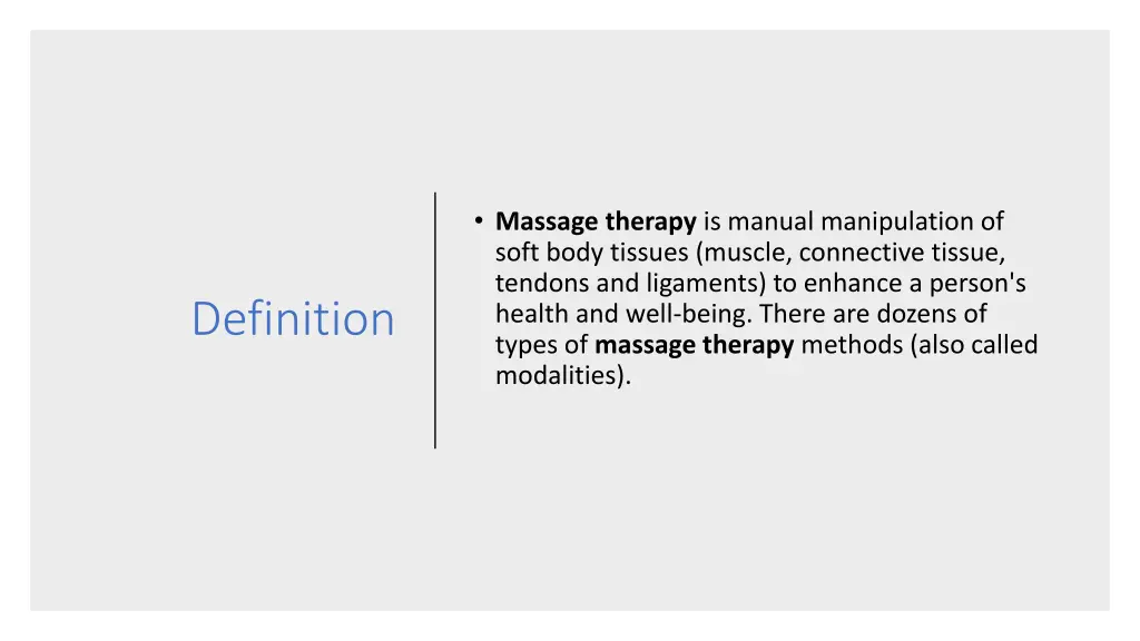 massage therapy is manual manipulation of soft