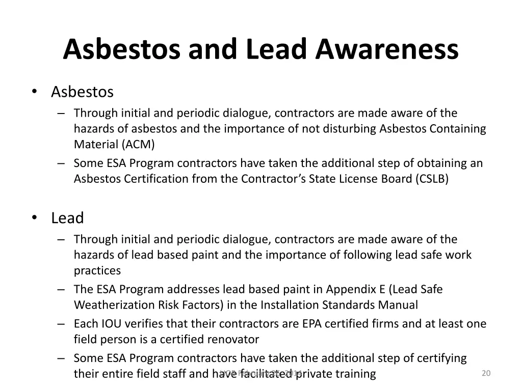 asbestos and lead awareness