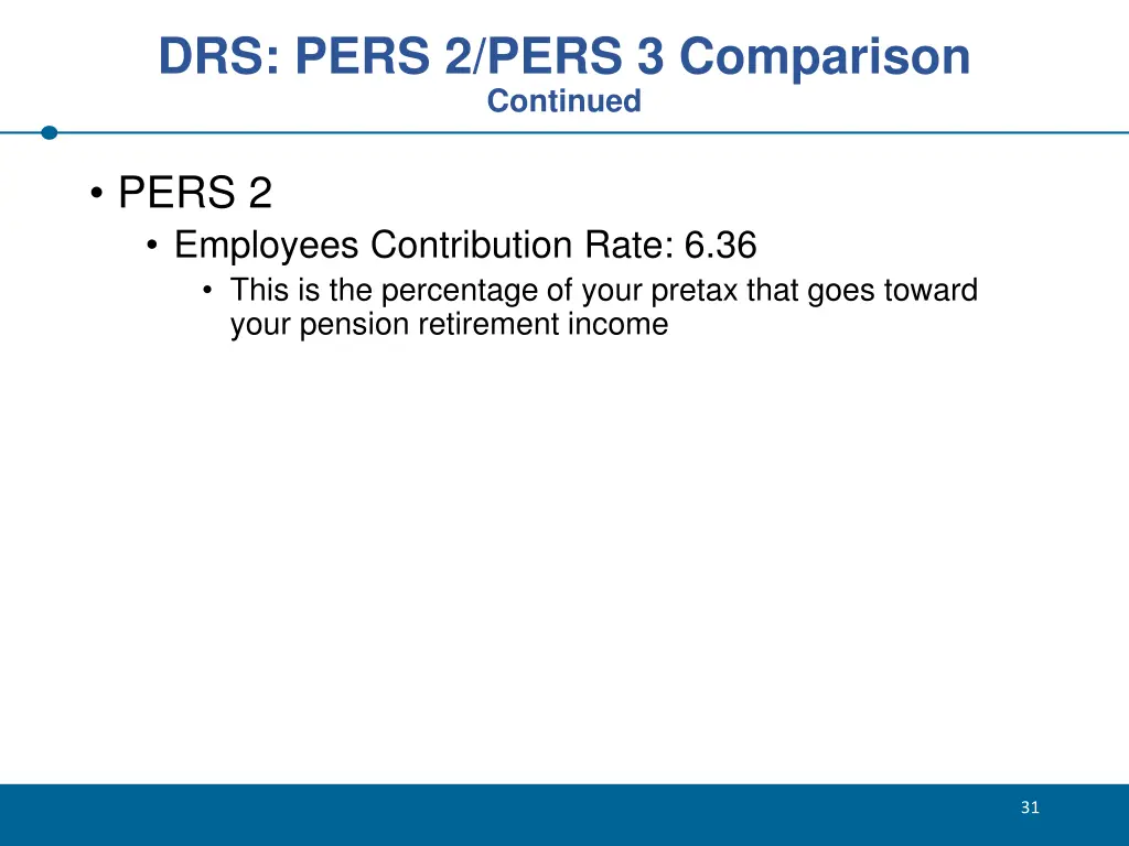 drs pers 2 pers 3 comparison continued