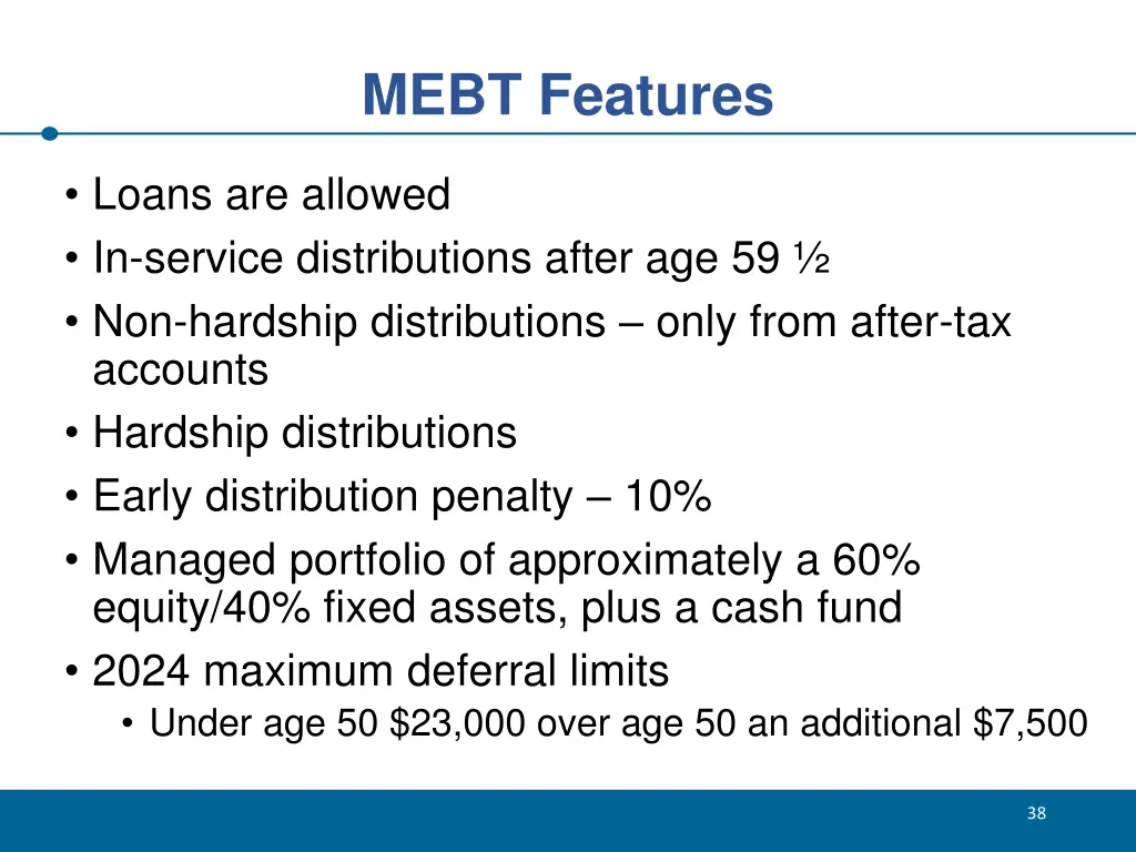 mebt features