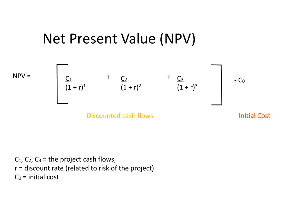 net present value npv
