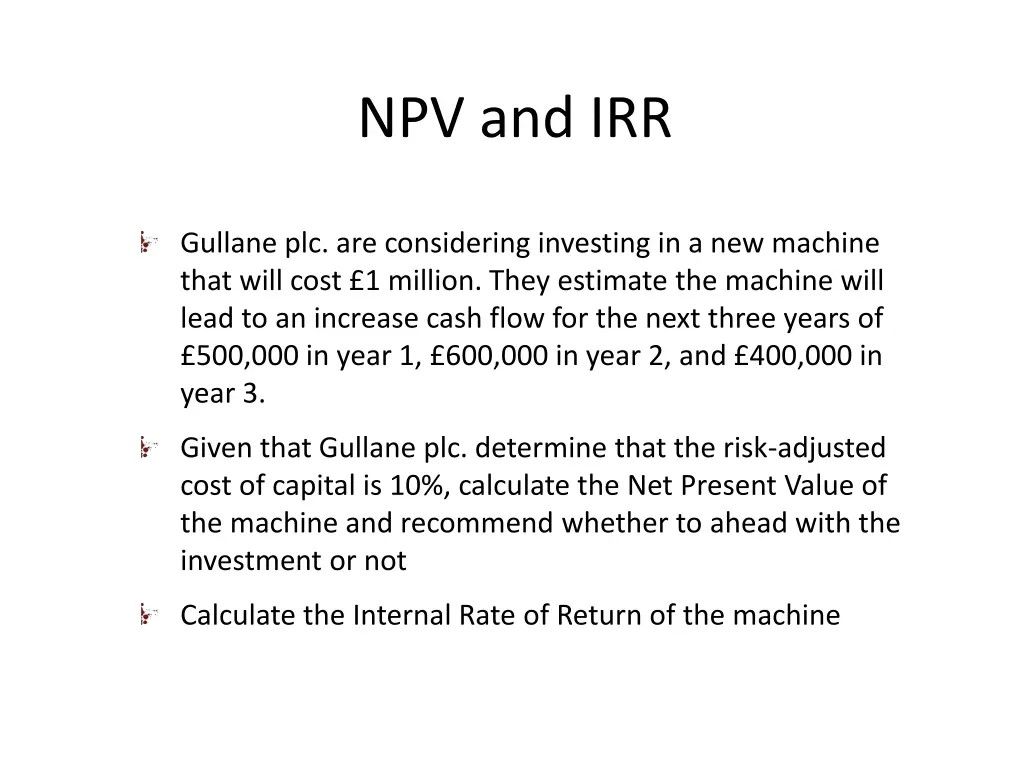 npv and irr