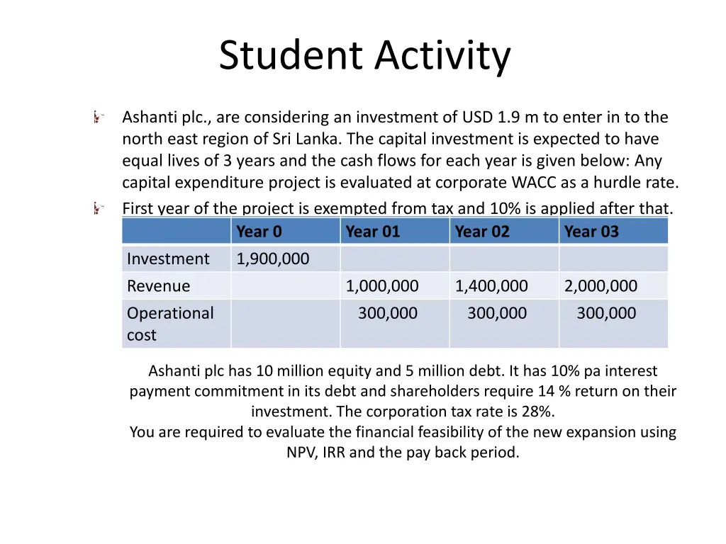 student activity 1