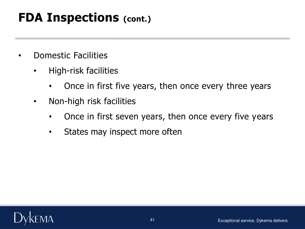 fda inspections cont
