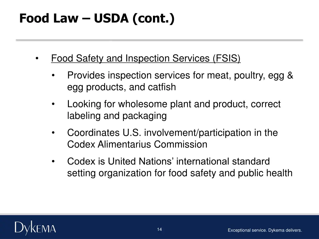 food law usda cont 1