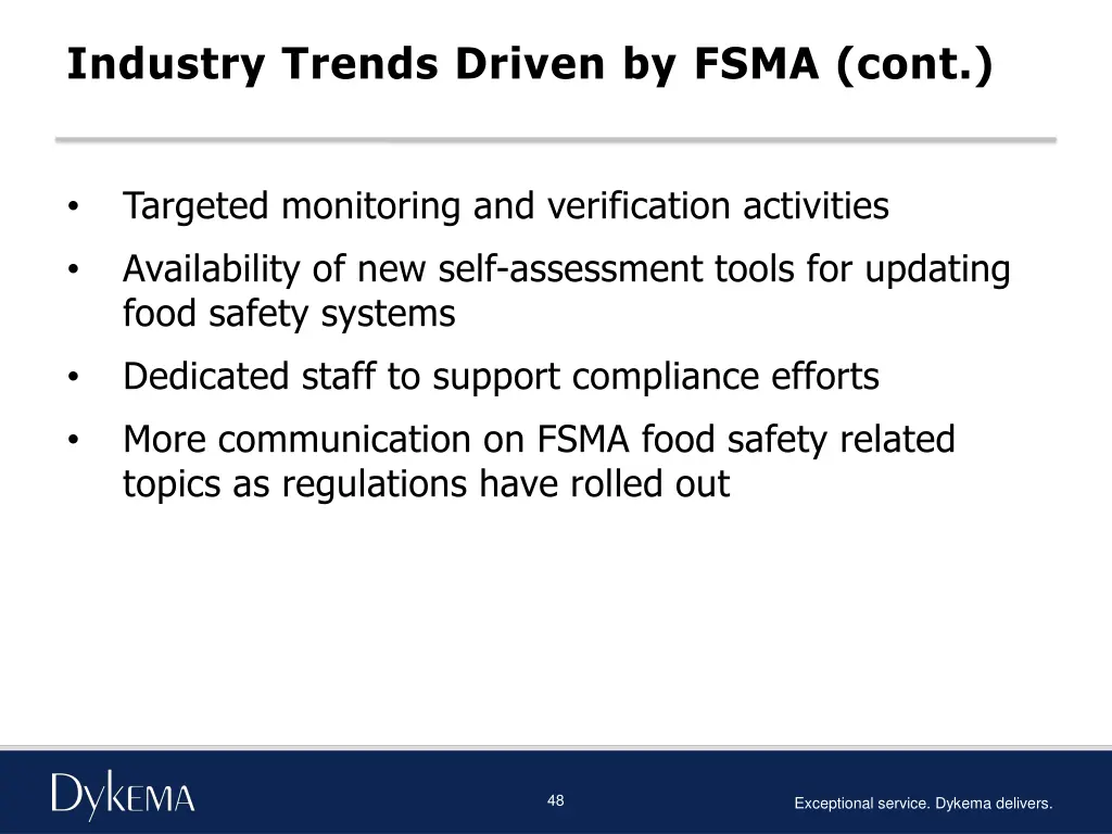 industry trends driven by fsma cont