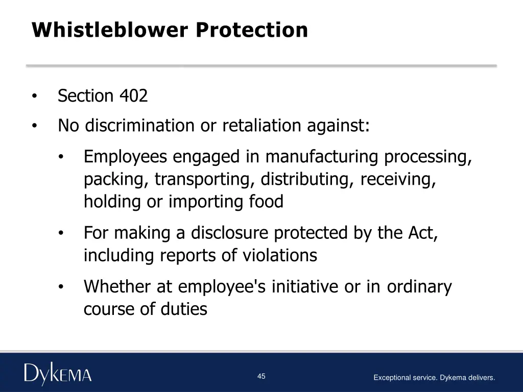 whistleblower protection