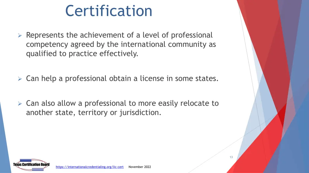 certification