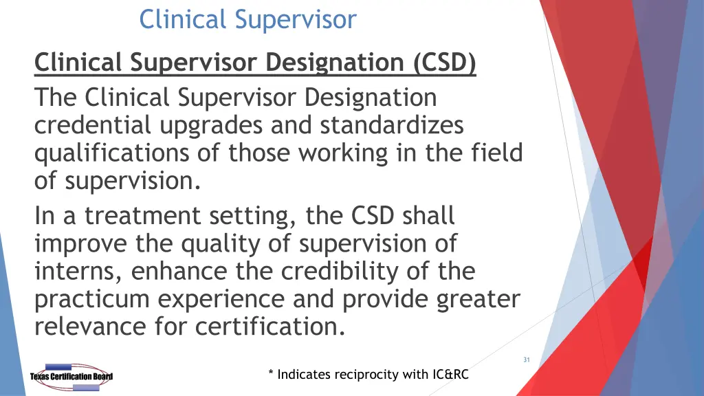 clinical supervisor clinical supervisor