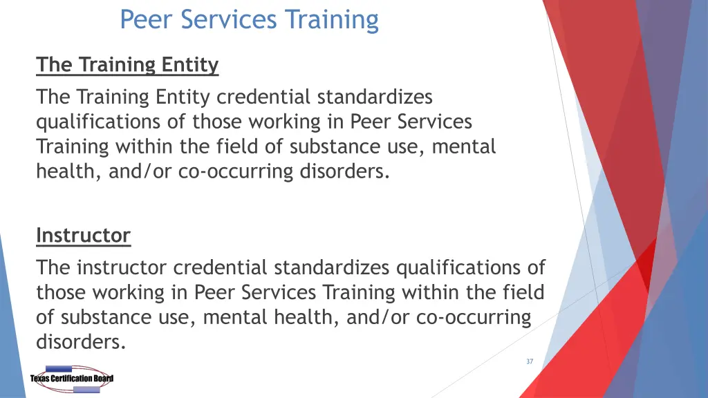 peer services training