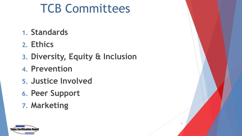 tcb committees