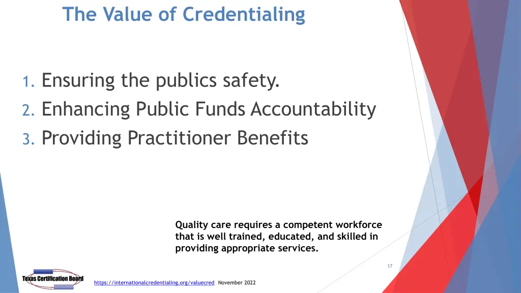 the value of credentialing