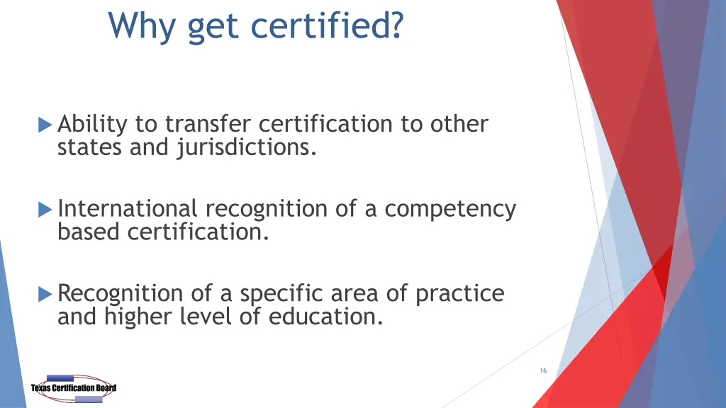 why get certified