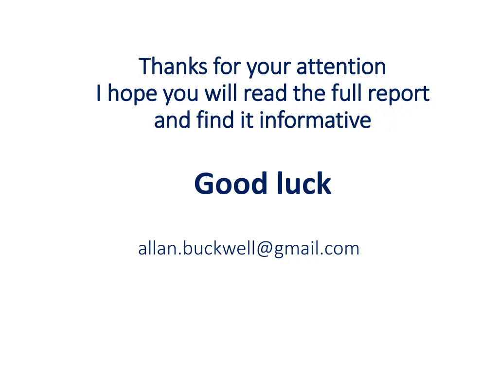 thanks for your attention thanks for your