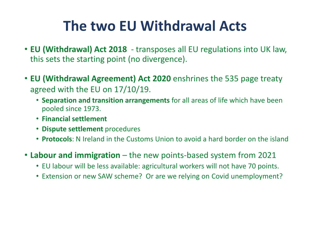 the two eu withdrawal acts