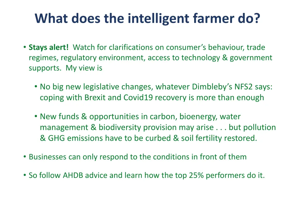 what does the intelligent farmer do