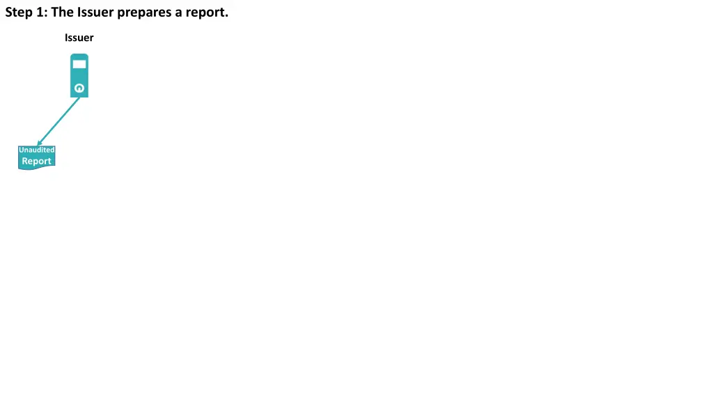 step 1 the issuer prepares a report