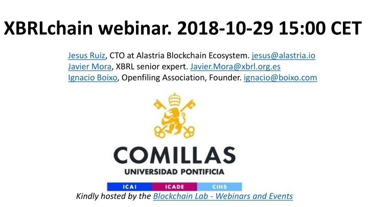xbrlchain webinar 2018 10 29 15 00 cet