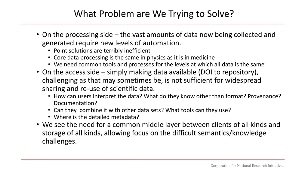 what problem are we trying to solve