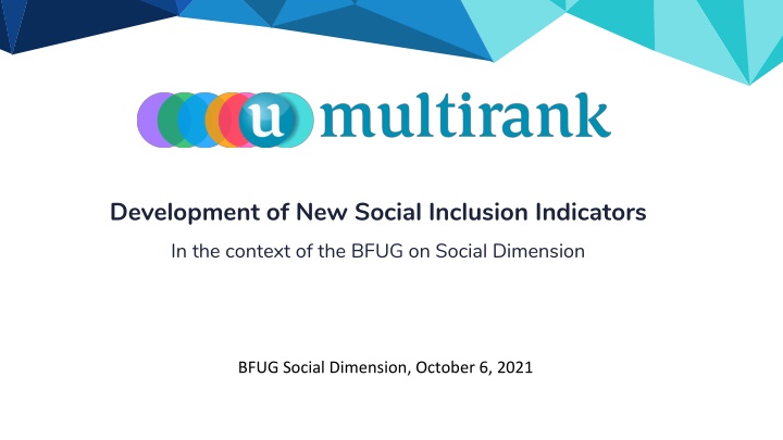 development of new social inclusion indicators