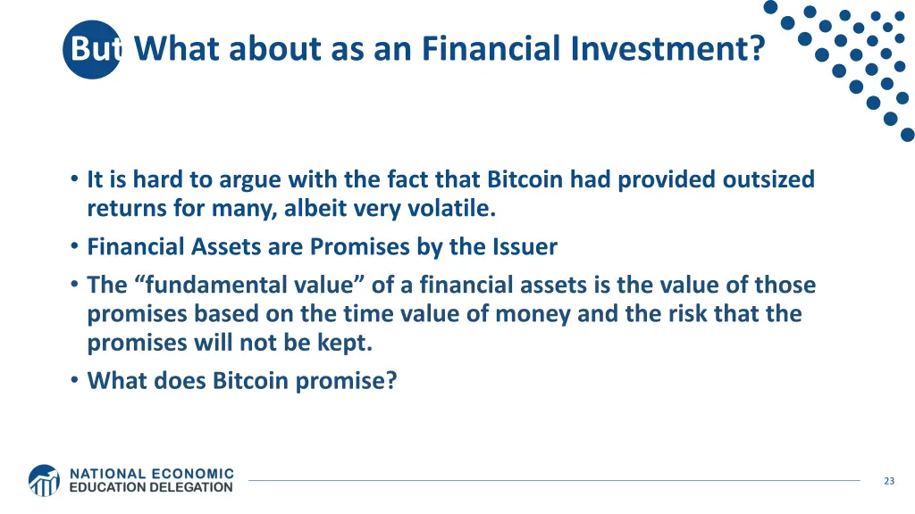 but what about as an financial investment